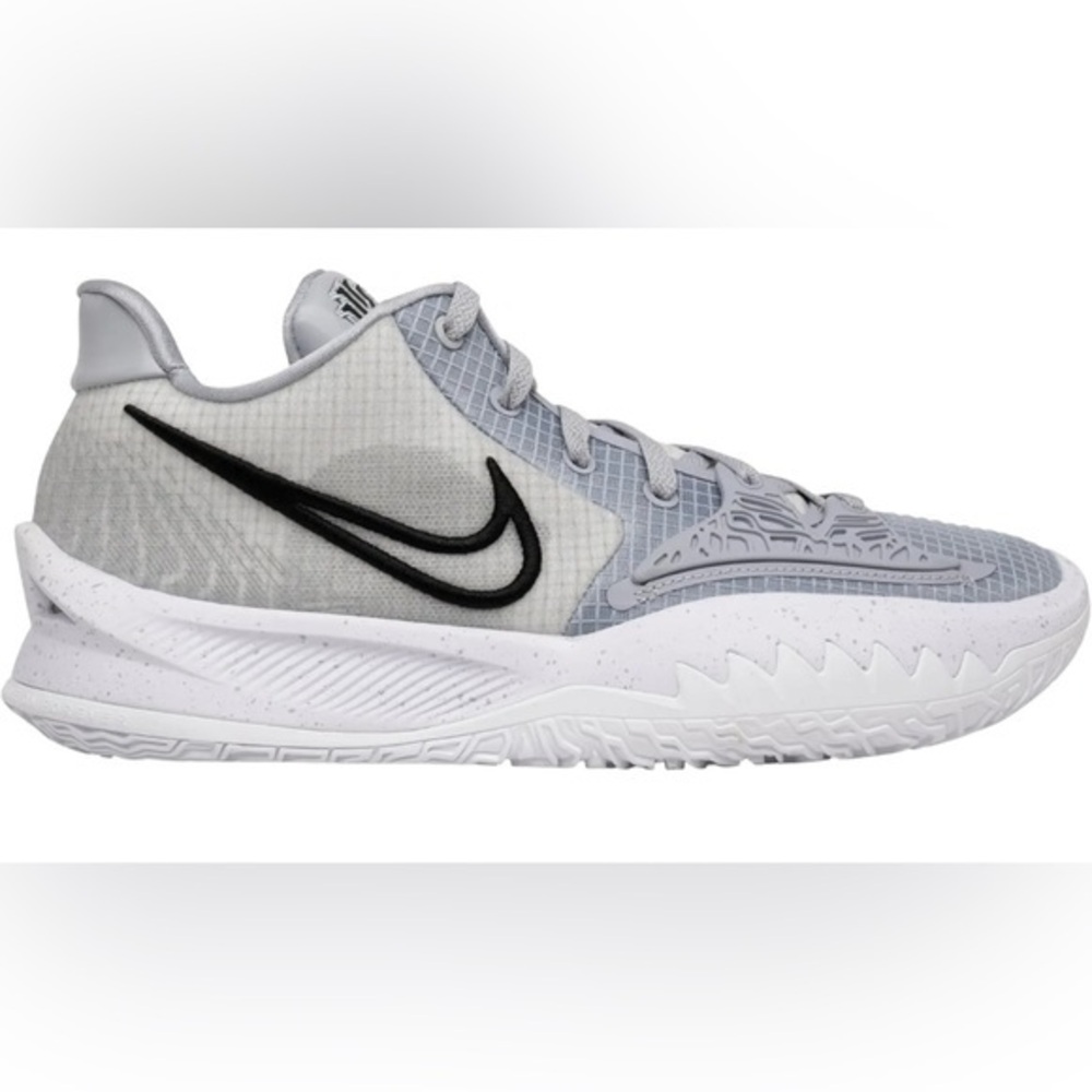 Men’s 18 Nike Kyrie Low 4 TB Promo Flint Silver Black White Sneakers DM5041-002